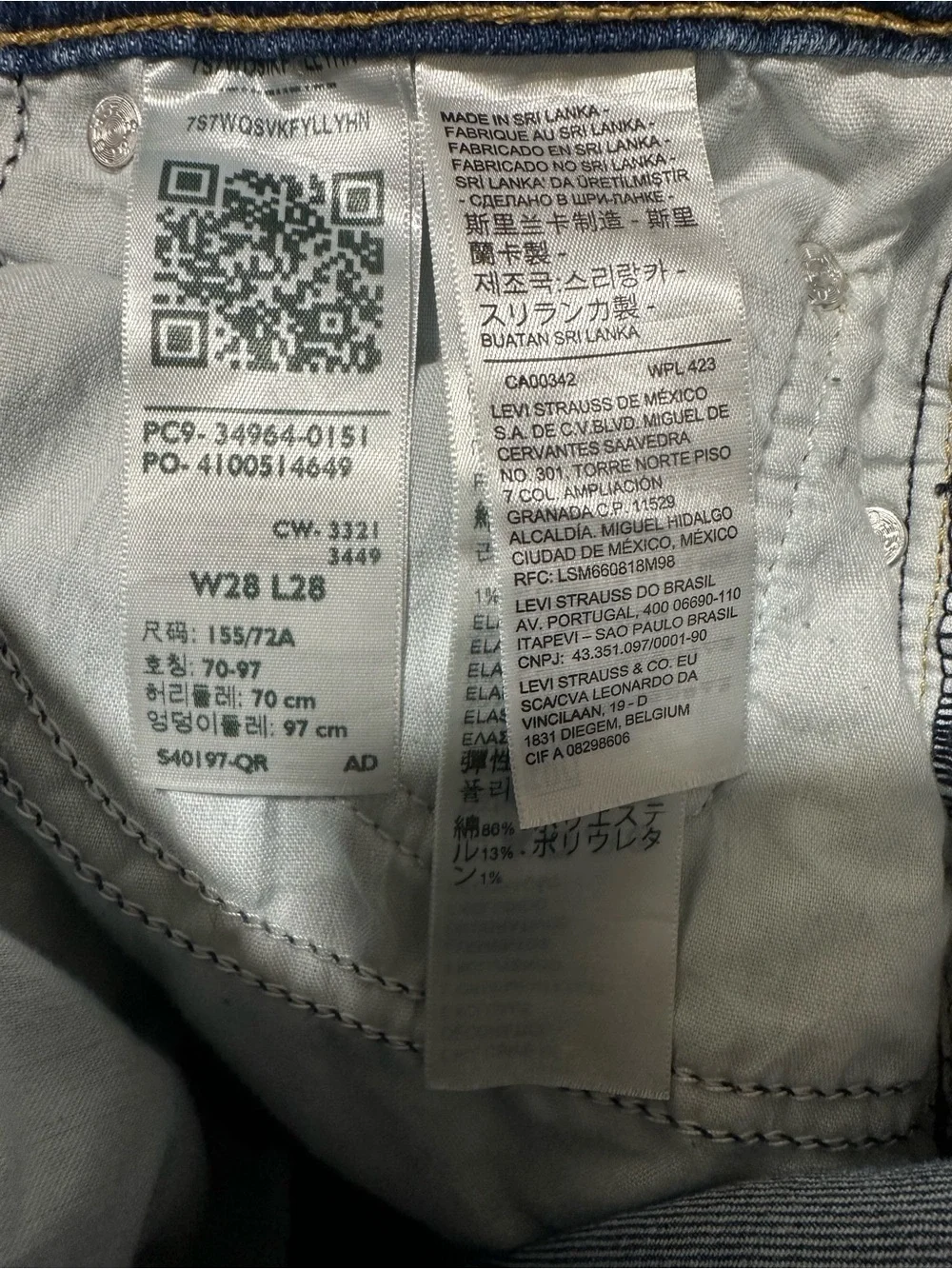 Women’s Levi's Wedgie Straight Jeans - Size 28